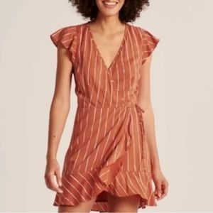 Abercrombie & Fitch Striped Wrap Mini Dress Small